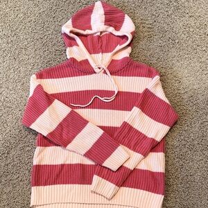 Style & Co. Pink and Cream Striped Sweater